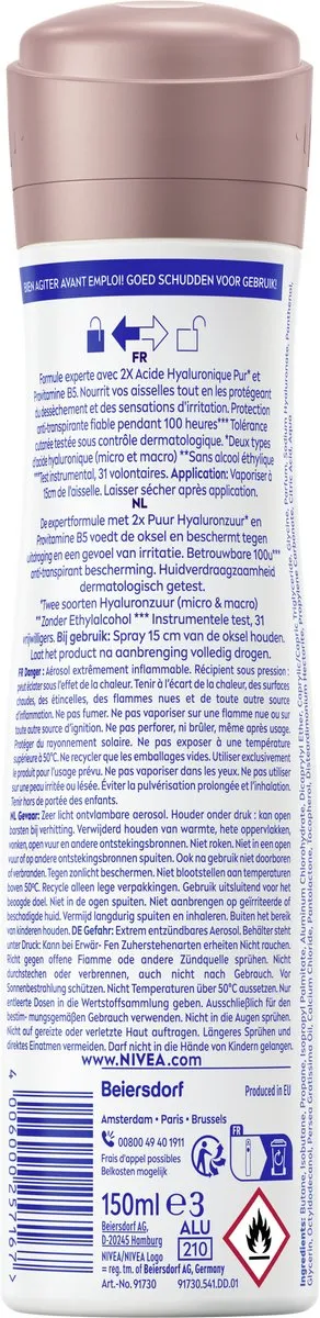 NIVEA Derma Control Clinical Ultra Comfort Deo Spray 100u - 6x150ml - afbeelding 6 van 6