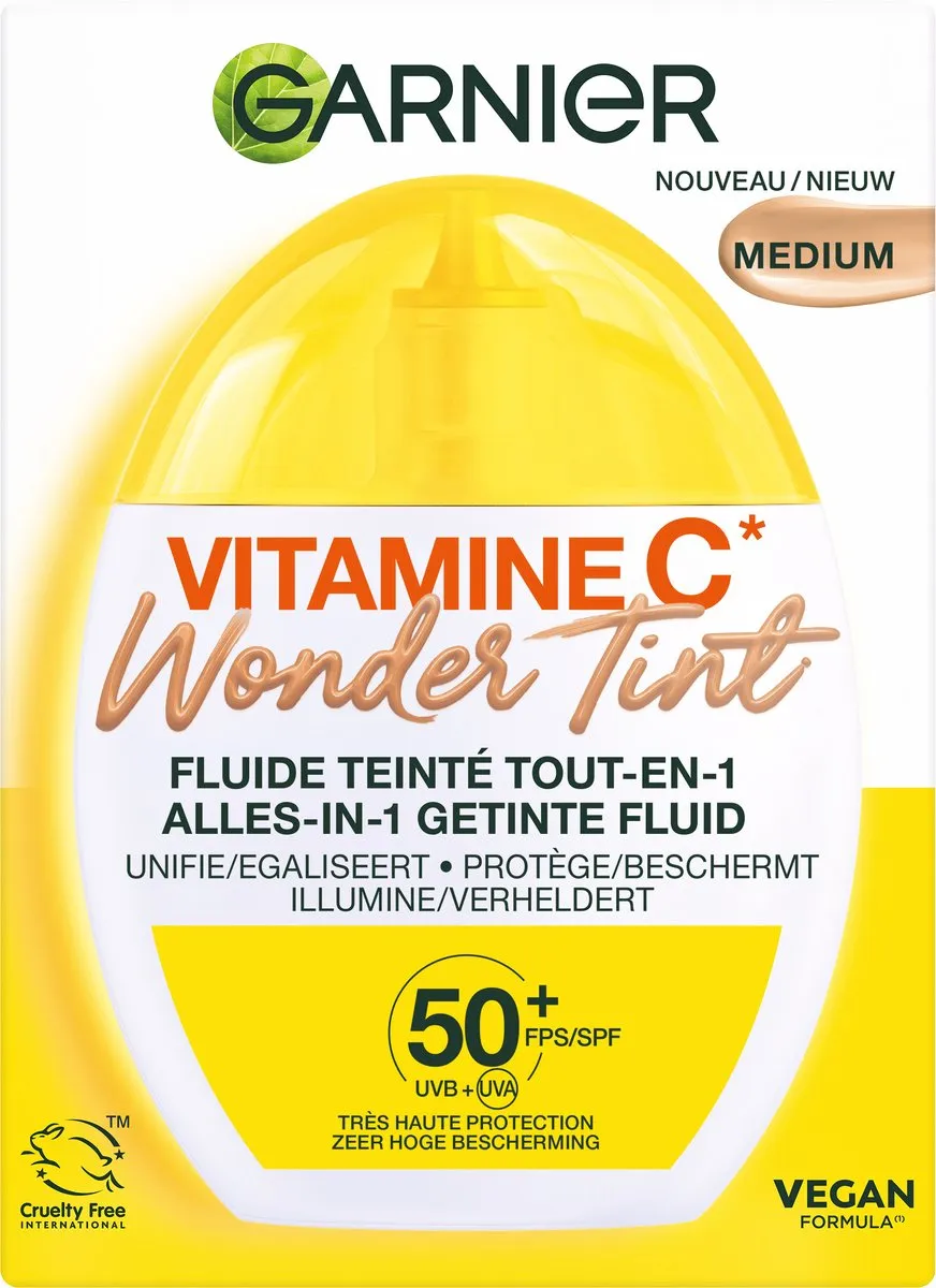 Garnier Vitamine C Wonder Tint SPF 50+ Gezichtcrème 40ml - Medium