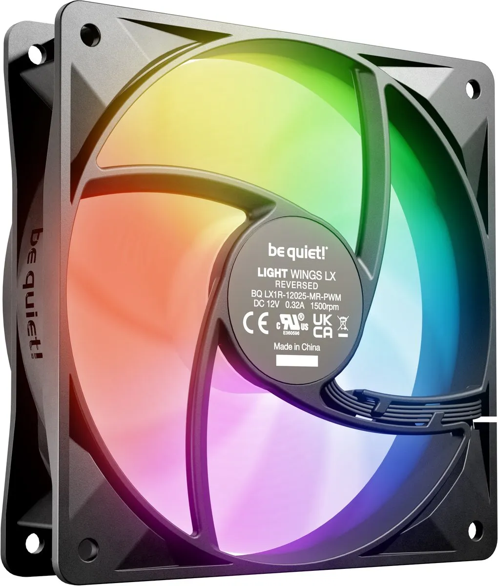 BeQuiet LIGHT WINGS LX | 120mm PWM Reverse Black PC-ventilator Zwart
