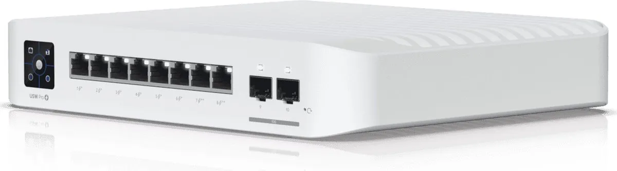 Ubiquiti UniFi USW-PRO-8-POE Netwerkswitch - 8 PoE++ Poorten - 56 Gbps - Wit