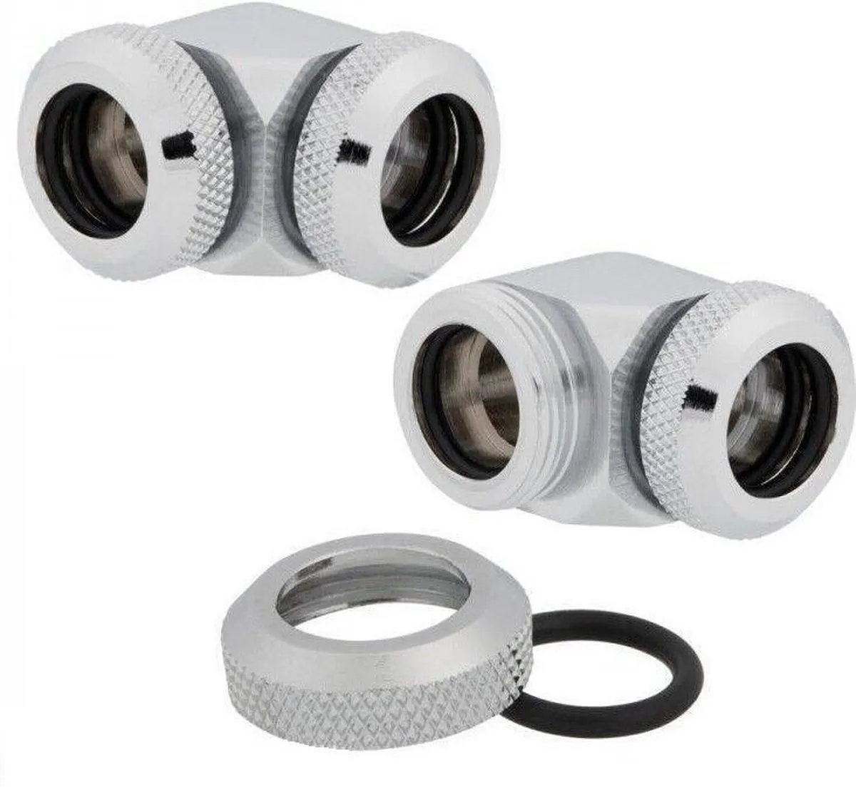 Corsair Hydro X XF Hardline 90° Twin Pack - OD 14mm - Wit