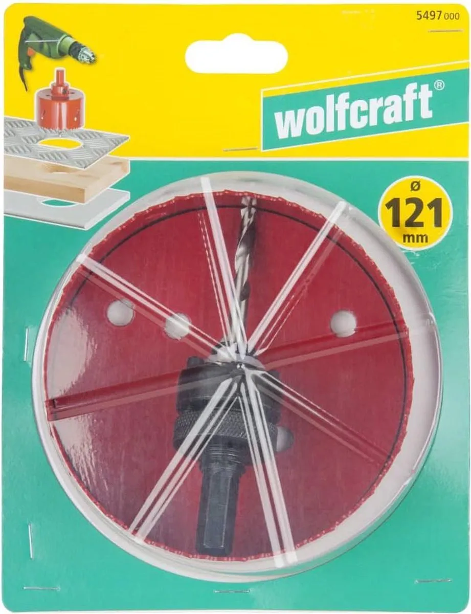 Wolfcraft BiM Gatenzaag 121mm 5497000 - Hout/Metalen - Ø121mm