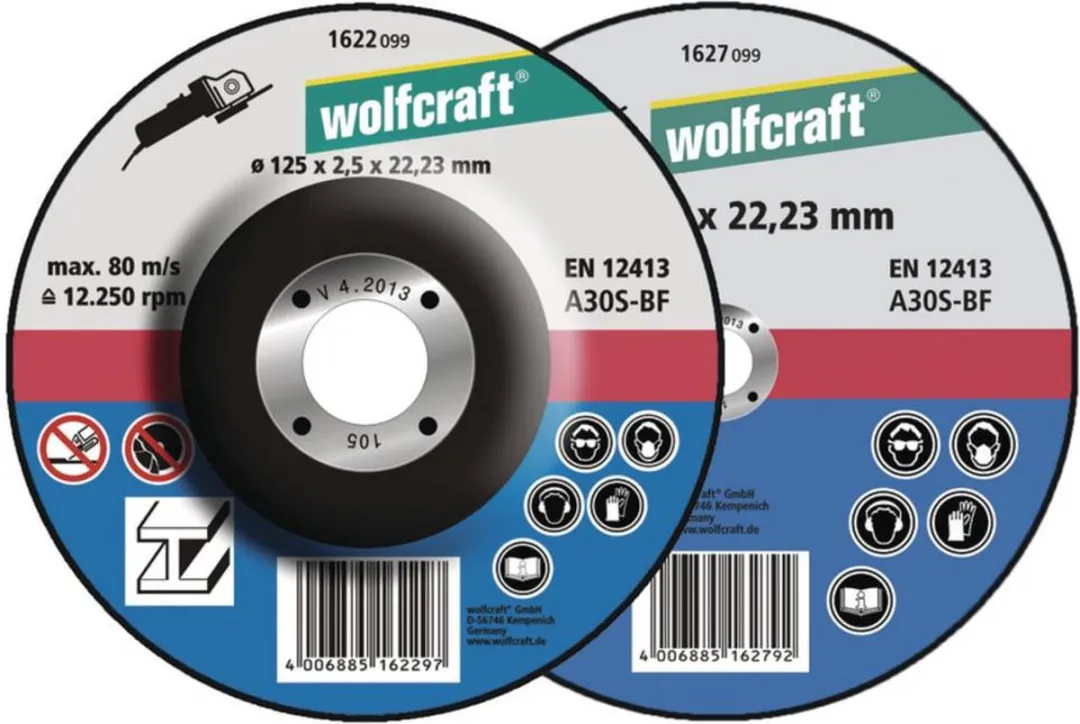 Wolfcraft Doorslijpschijven Metaal 115mm - 5 Stuks 1620300