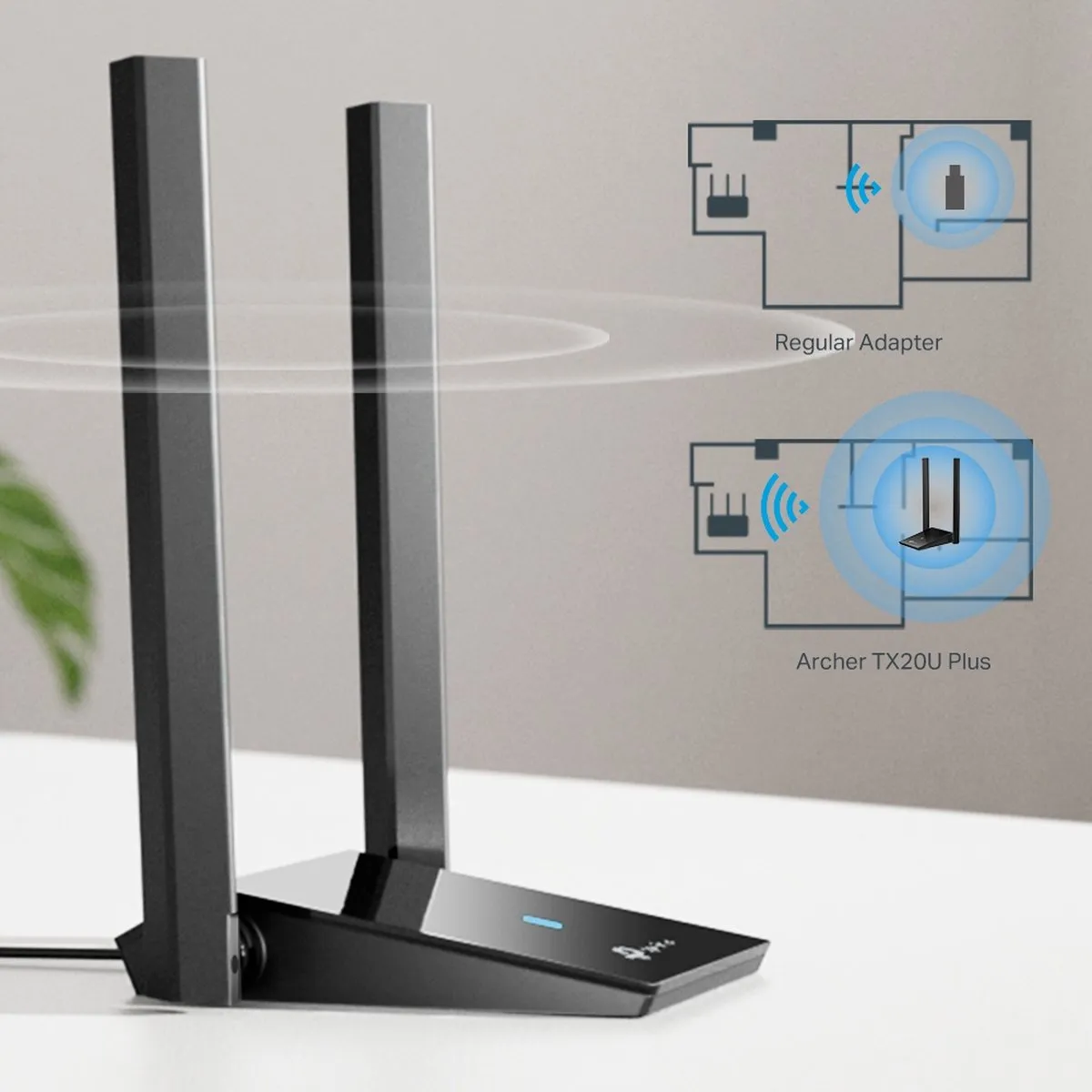 TP-Link Archer TX20U Plus WiFi-Adapter AX1800 - Zwart