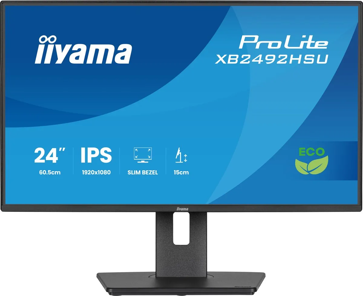iiyama ProLite XB2492HSU-B1 Monitor 24" Full HD IPS - USB-Hub - Verstelbaar