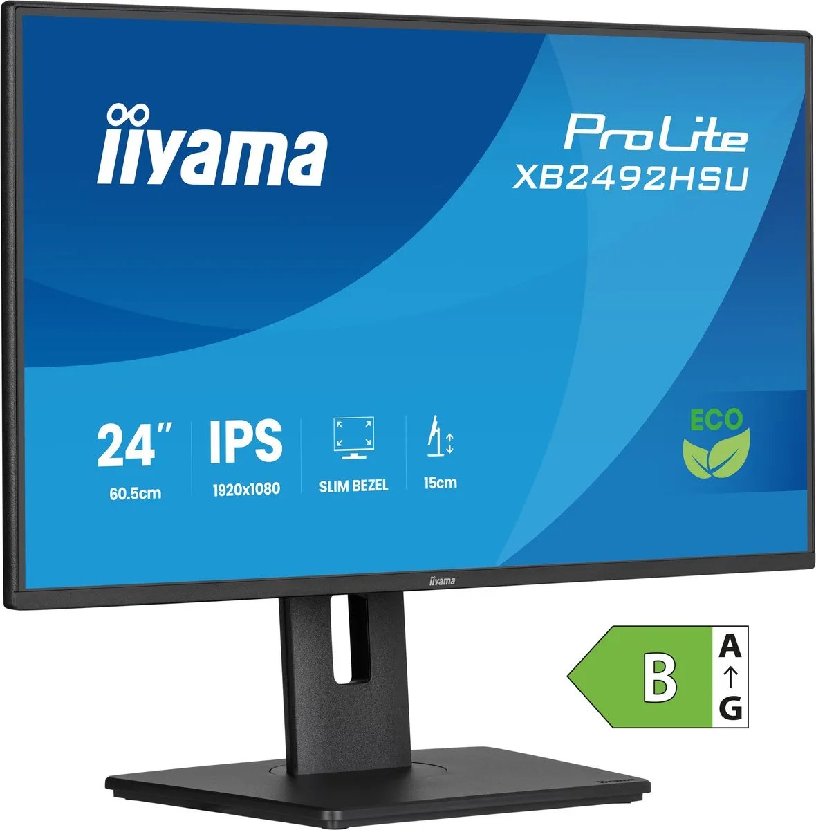 iiyama ProLite XB2492HSU-B1 Monitor 24" Full HD IPS - USB-Hub - Verstelbaar