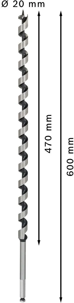 Bosch Professional Slangenboor 20x600mm - Hout - afbeelding 2 van 6