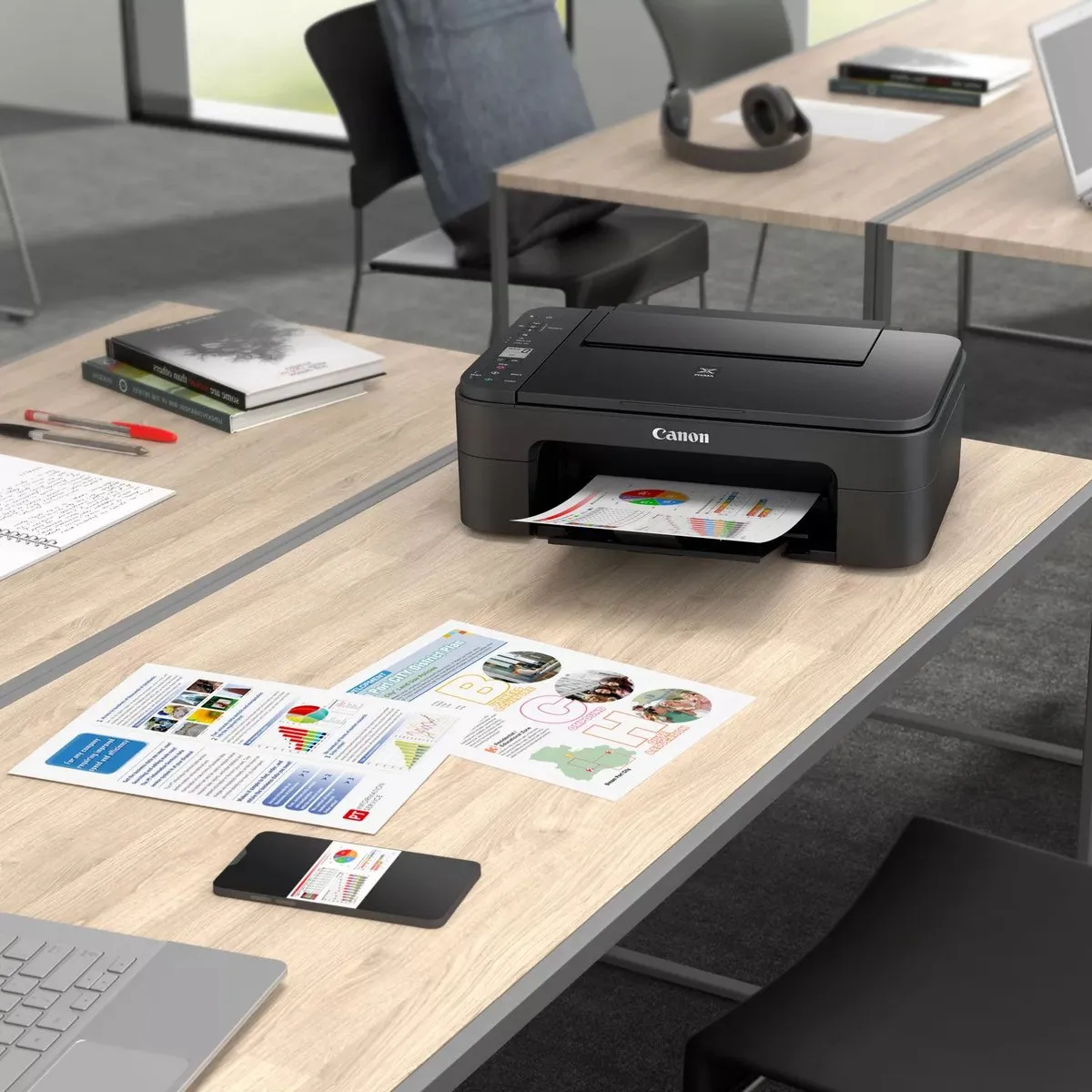 Canon PIXMA TS3350 All-in-One Printer - Zwart - afbeelding 3 van 6