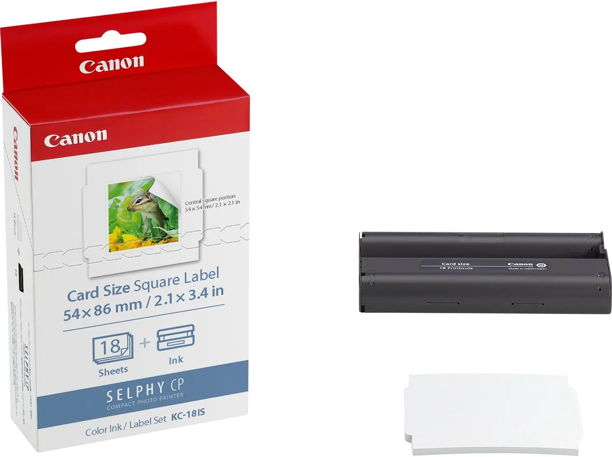 Canon KC-18IS Instant Fotopapier - 18 Stuks - Wit