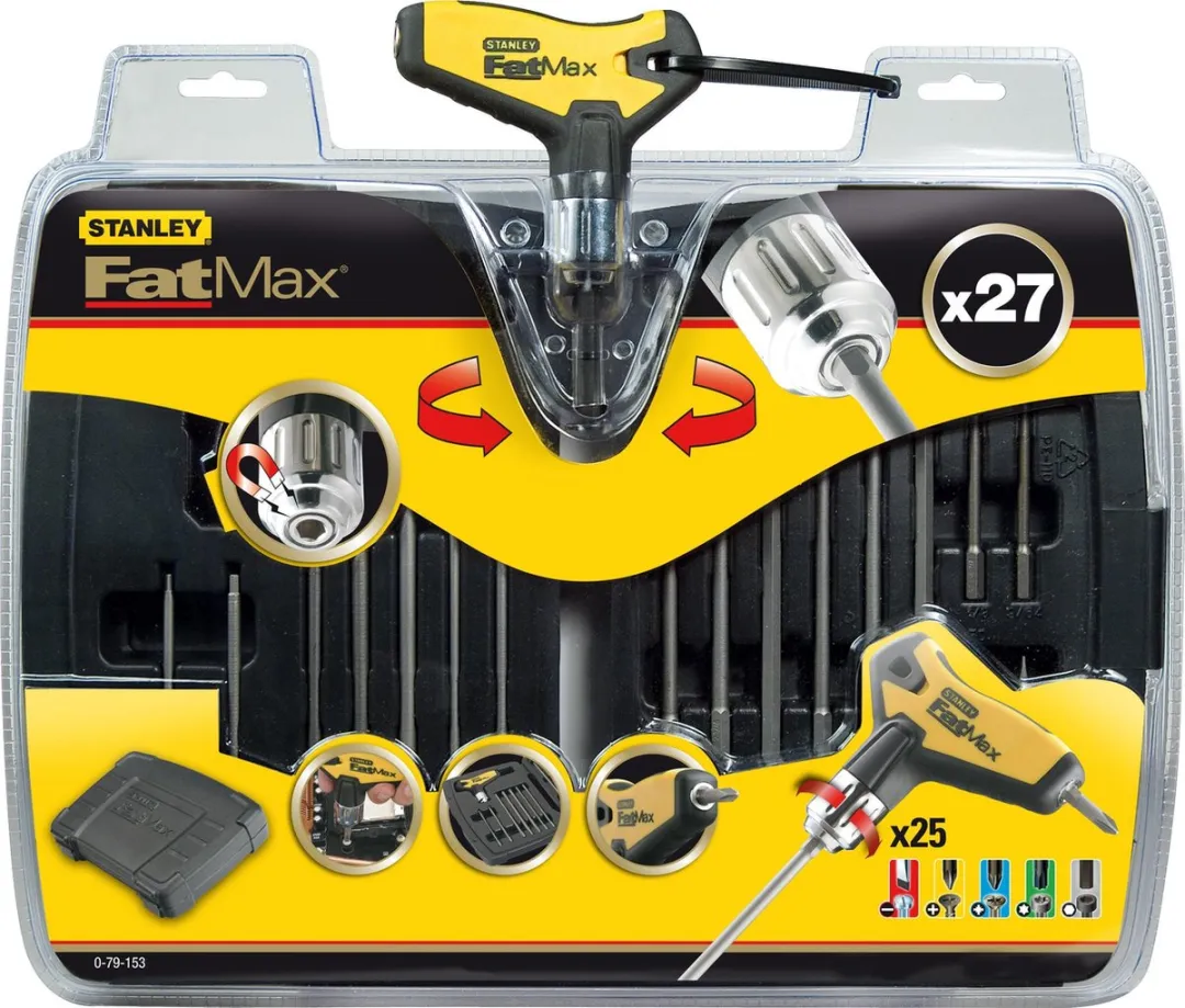 Stanley FatMax Stiftsleutelset 27-delig Pistoolgreep - Zwart/Geel