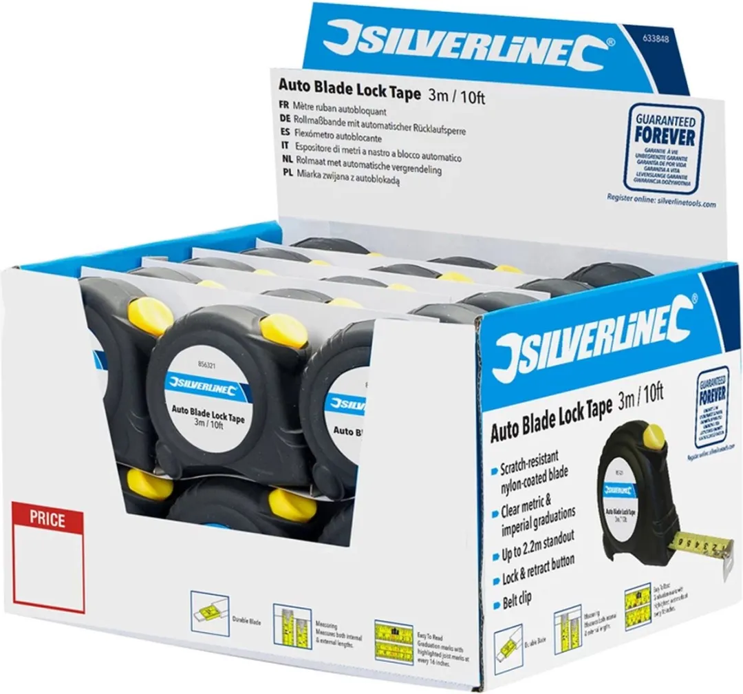 Silverline Rolmaten Automatisch Vergrendeling 3m x 16mm