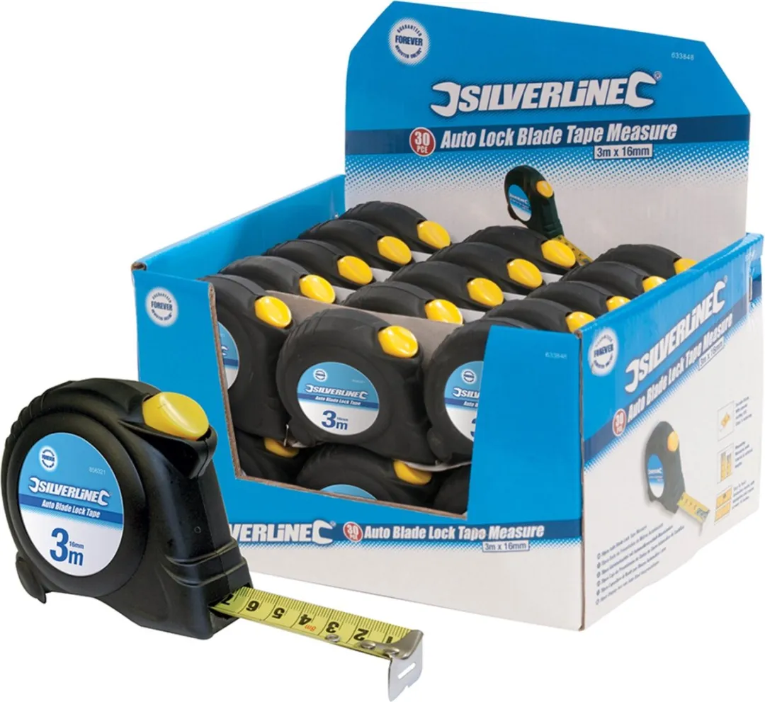 Silverline Rolmaten Automatisch Vergrendeling 3m x 16mm - 30 Stuks