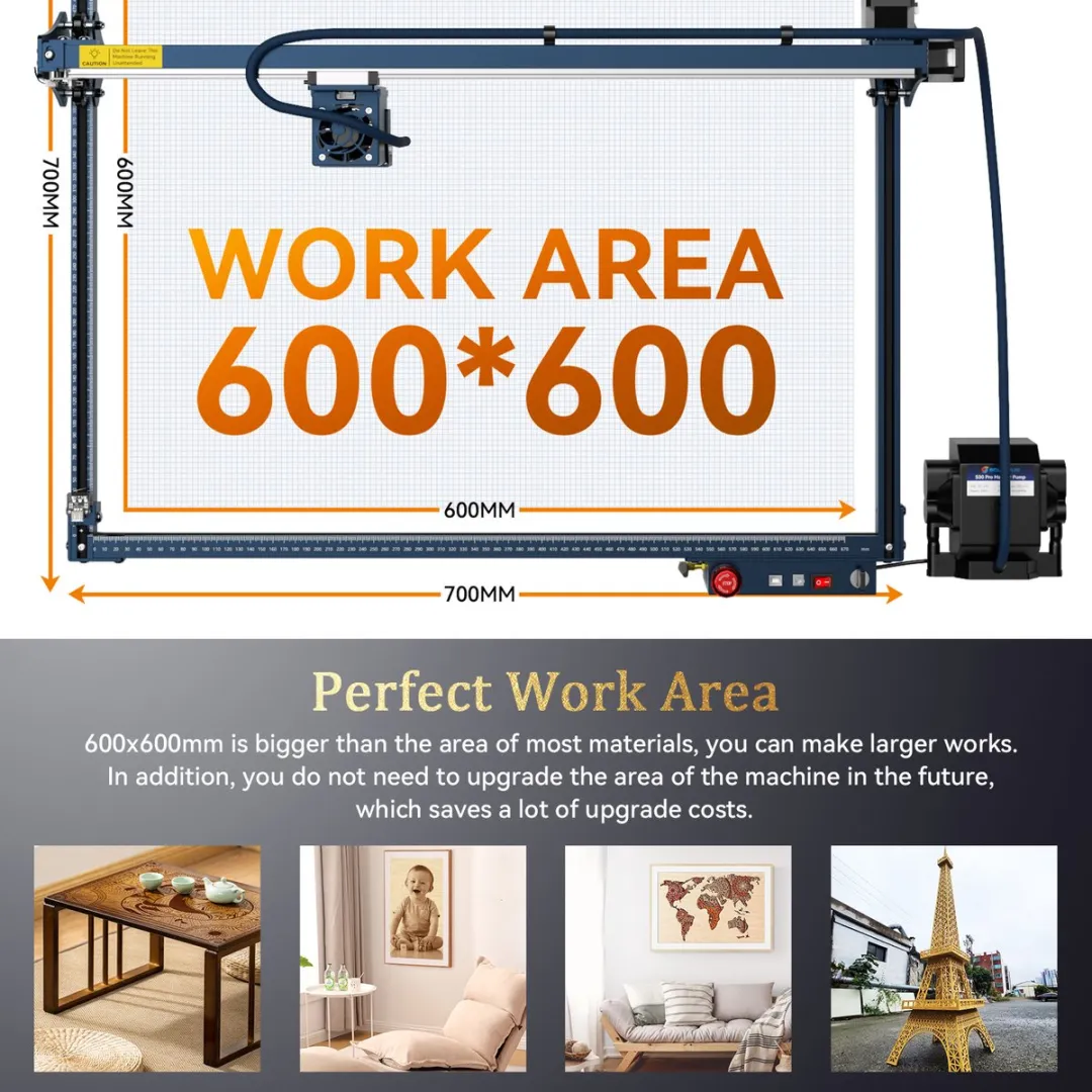 Sculpfun S30 Ultra 33W Lasergraveermachine - 600x600mm - Metaal/Hout - afbeelding 6 van 6