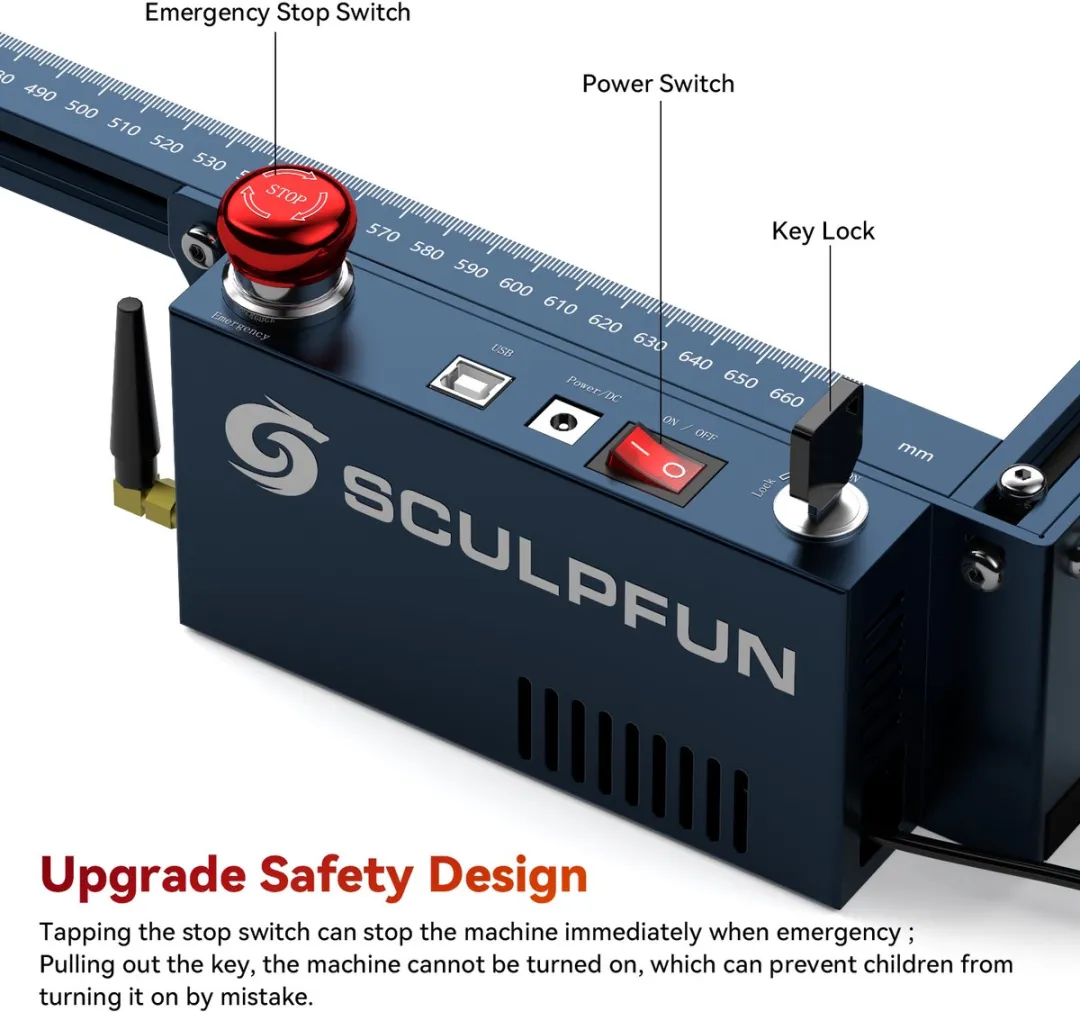 Sculpfun S30 Ultra 33W Lasergraveermachine - 600x600mm - Metaal/Hout