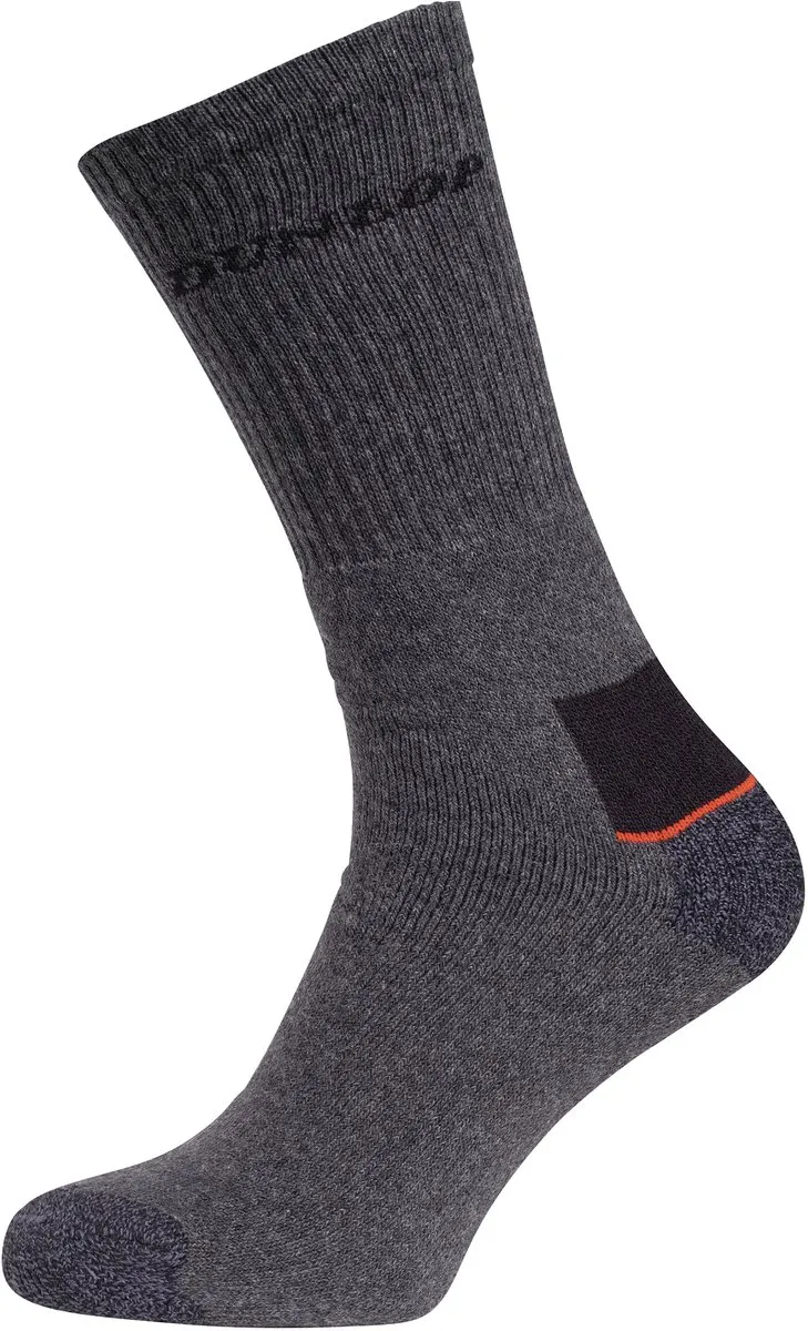 Dunlop Heren Werksokken 3-Pack - Grijs