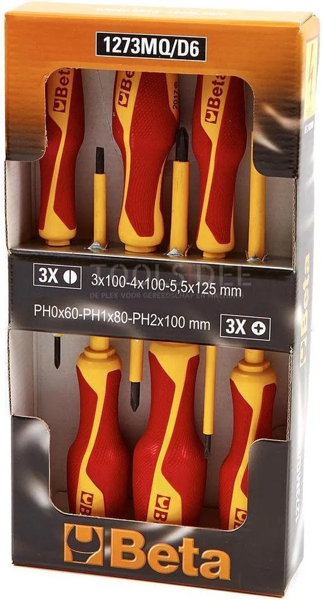 Beta 6-delige Geïsoleerde Schroevendraaierset 1273MQ/D6
