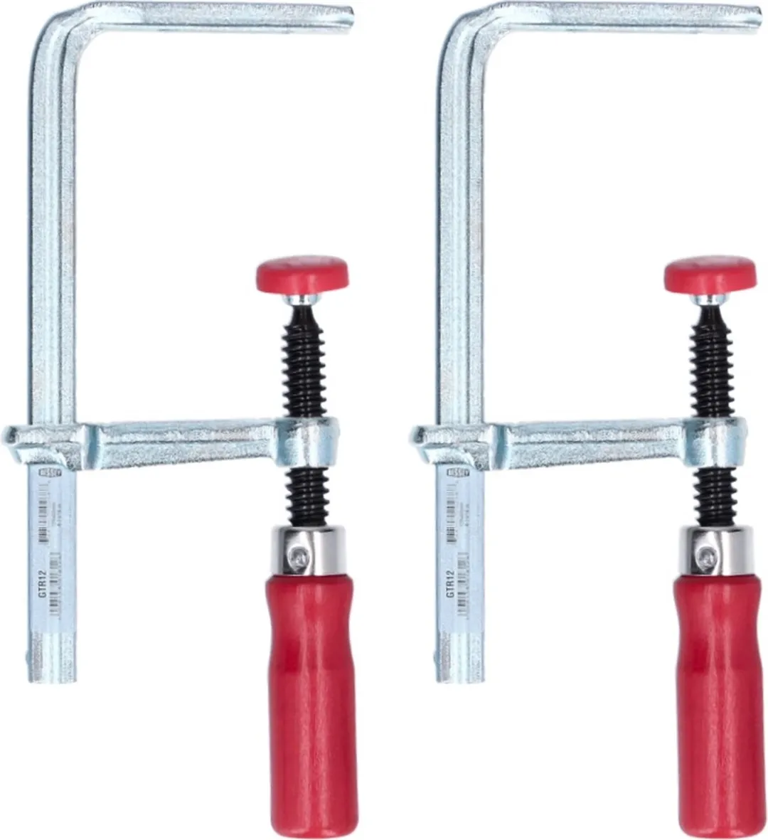 Bessey GTR12SET Tafelklem - 120mm - Duoverpakking - Rood/Zilver