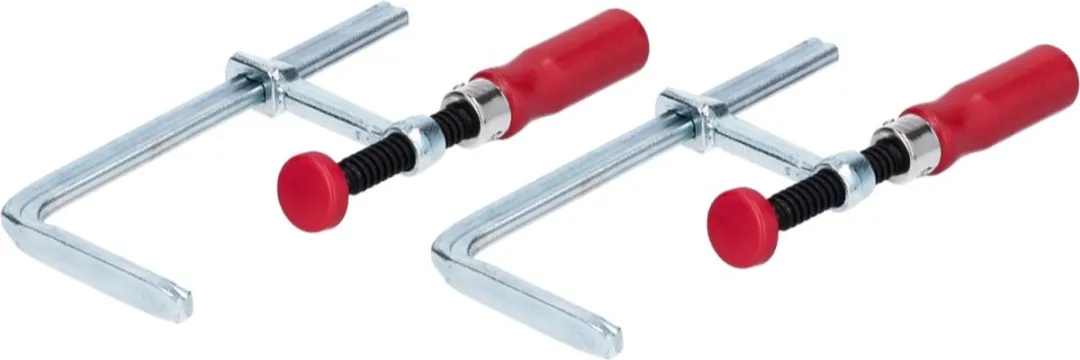 Bessey GTR12SET Tafelklem - 120mm - Duoverpakking - Rood/Zilver