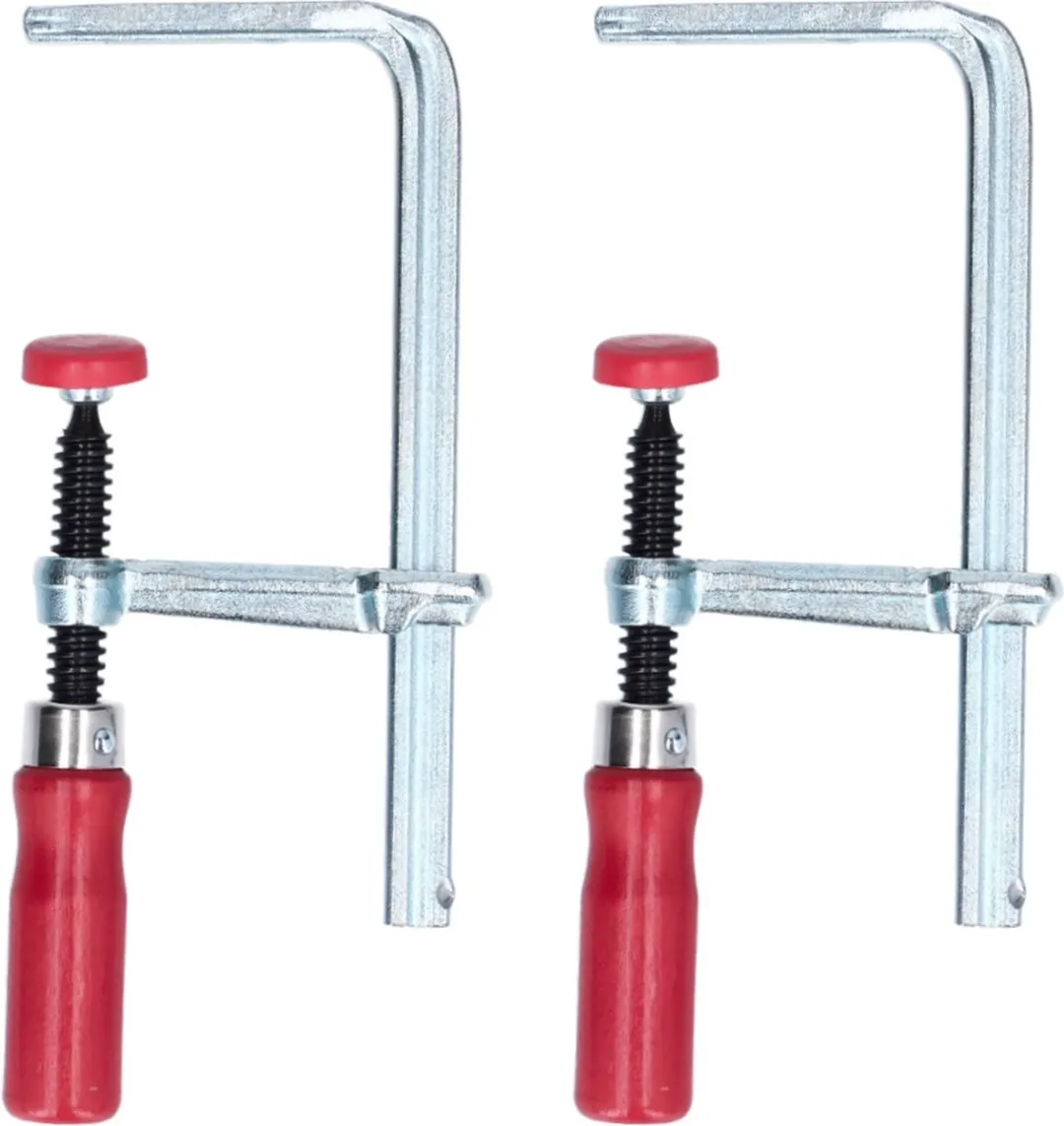Bessey GTR12SET Tafelklem - 120mm - Duoverpakking - Rood/Zilver