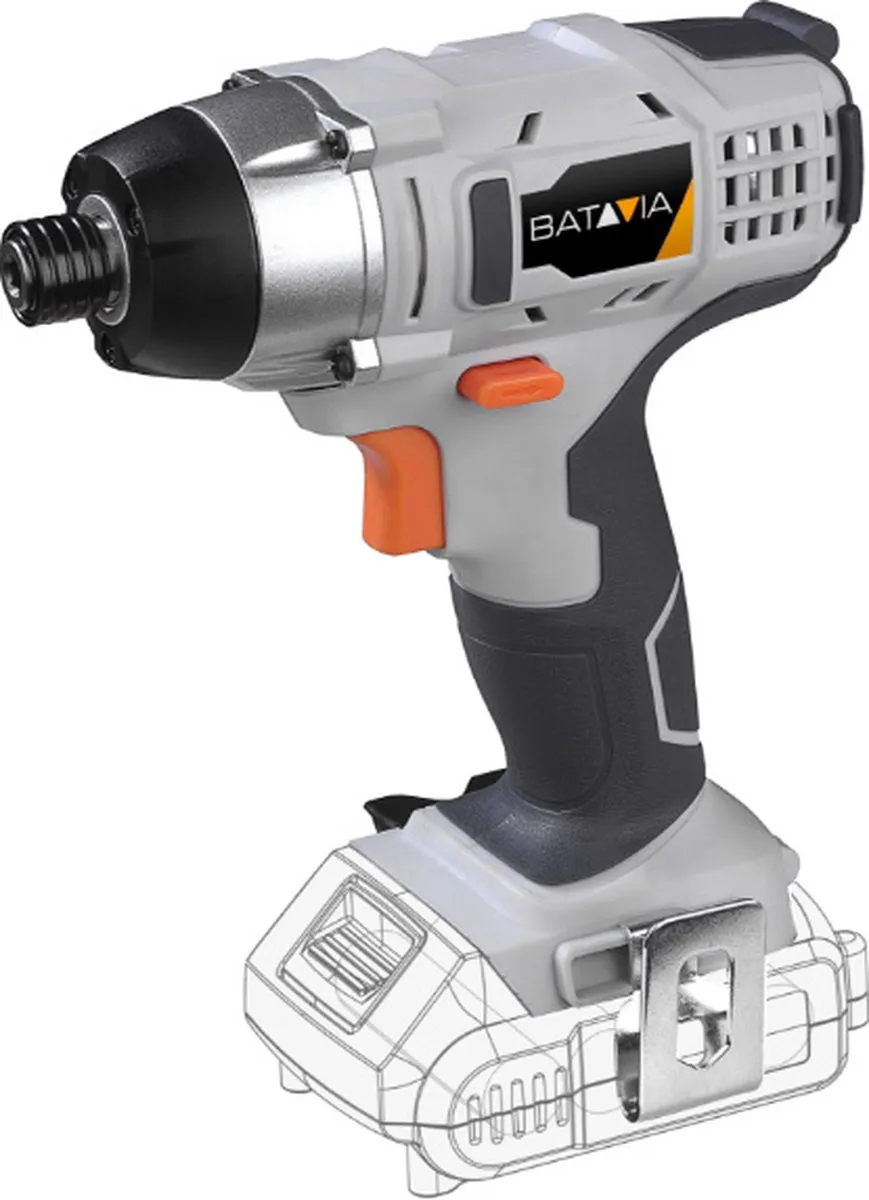 Batavia 7062505 Accu Slagschroevendraaier 18V - 150Nm - 2200 RPM - Grijs