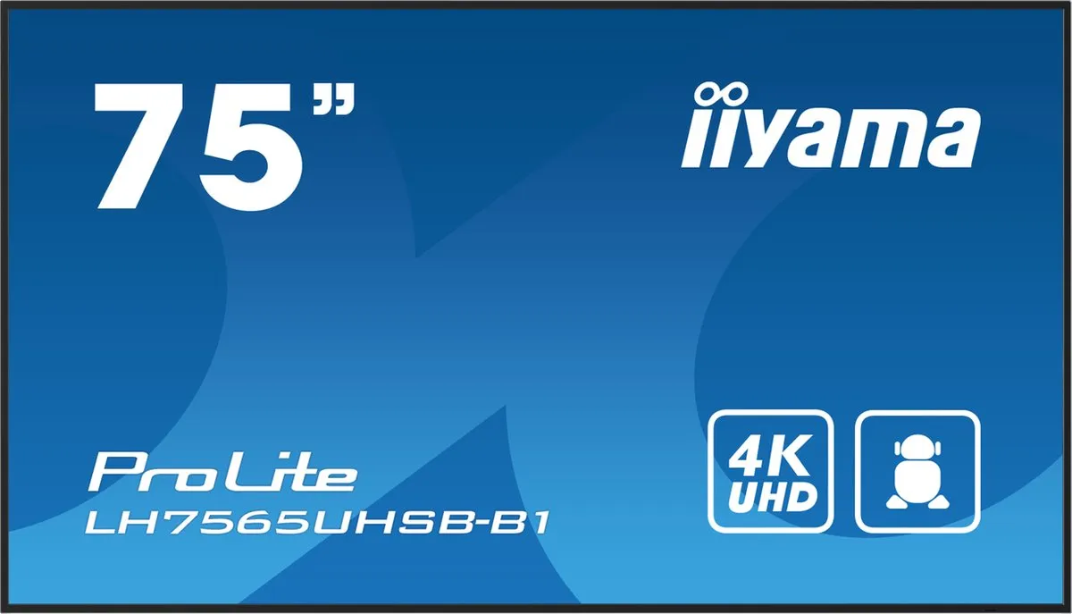 iiyama LH7565UHSB-B1 Beeldkrant 74.5" 4K Android 11 - Zwart - afbeelding 6 van 6