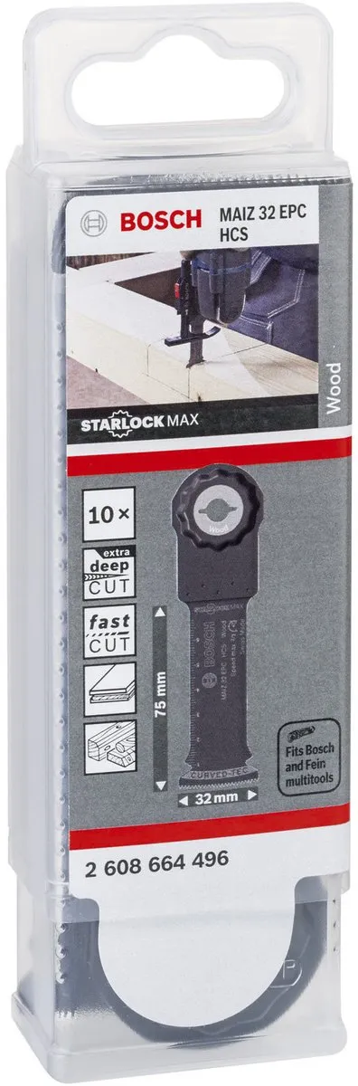 Bosch HCS Invalzaagblad Starlock MAIZ 32 EPC Wood 80x32mm - 10 Stuks
