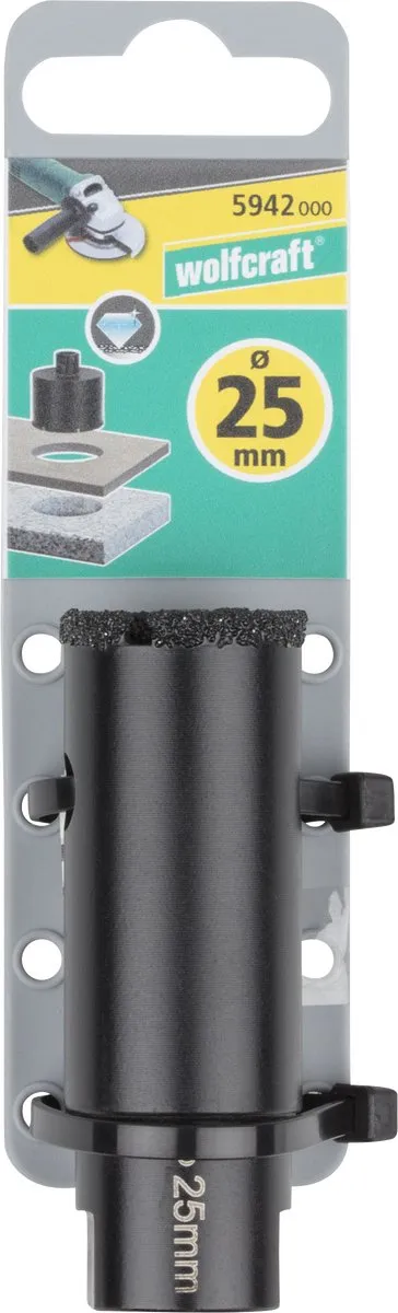 Wolfcraft Diamantboor 25mm voor Haakse Slijper 5942000