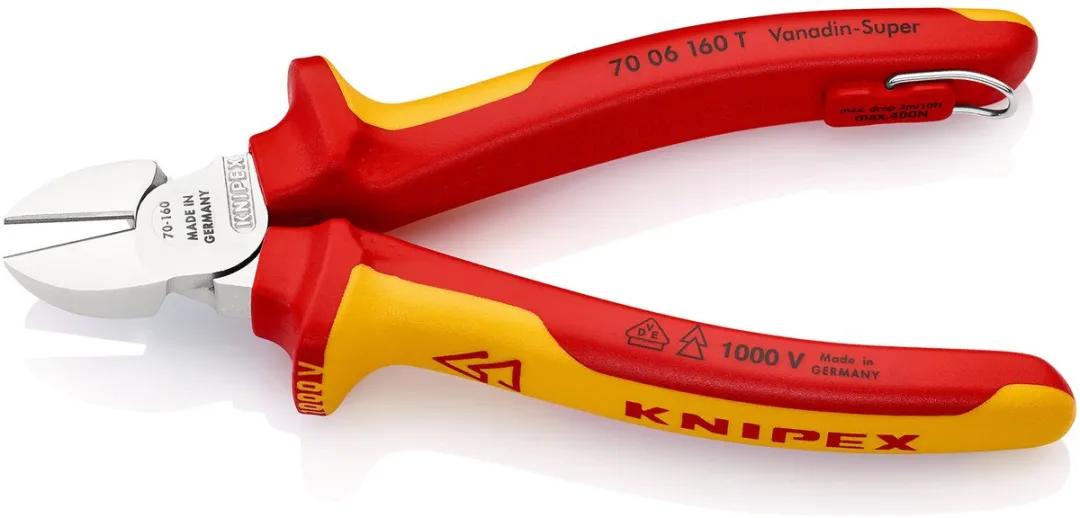 Knipex Diagonaalschaar met Bevestigingsoog - 1 Stuk - Verchroomd - afbeelding 6 van 6