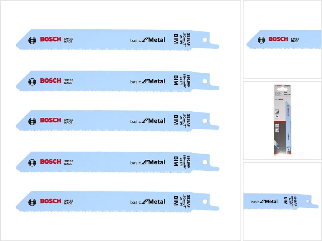Bosch REC S918A 5 Zaagbladen - Metaal/Kunststof