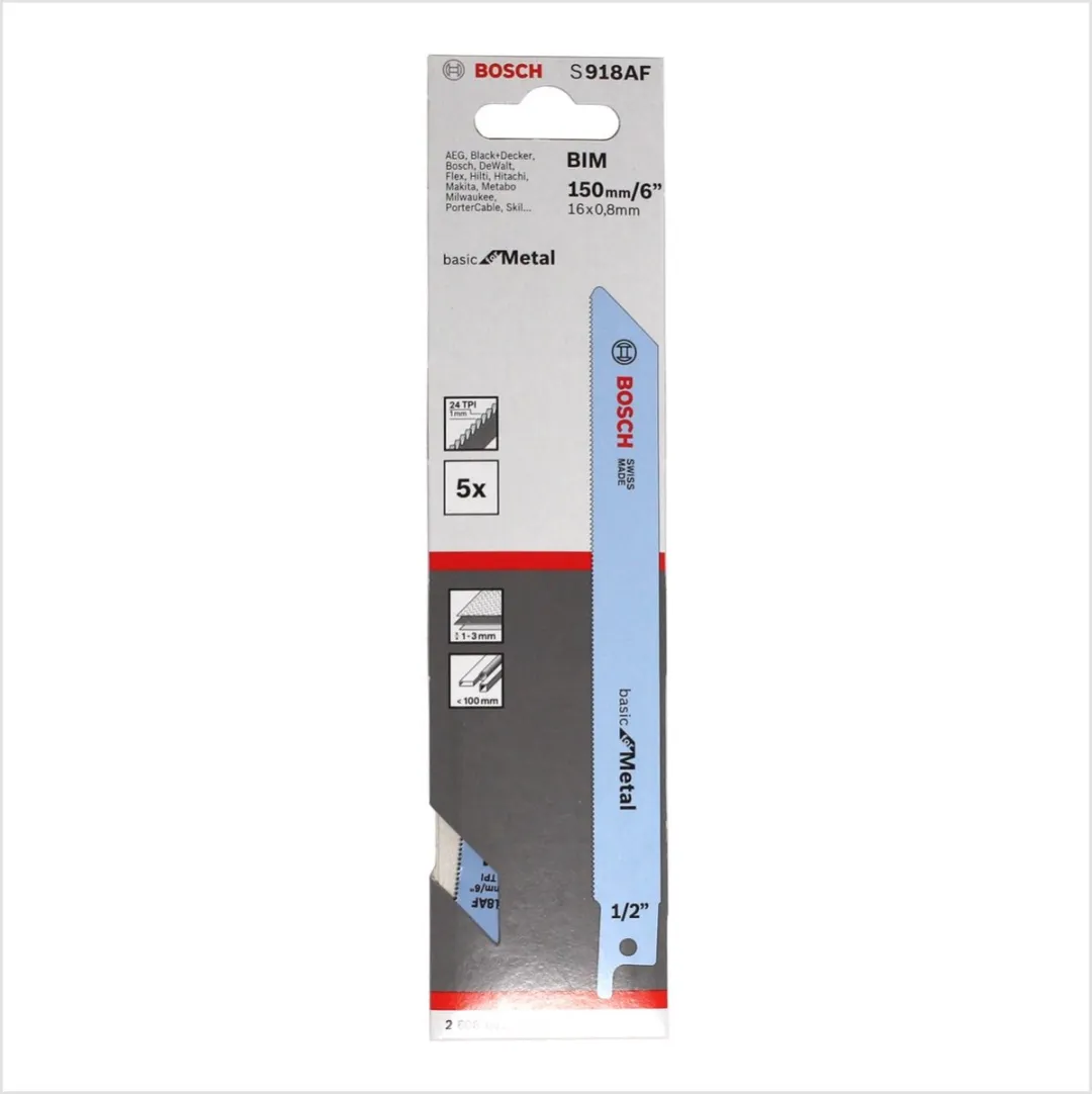 Bosch REC S918A 5 Zaagbladen - Metaal/Kunststof