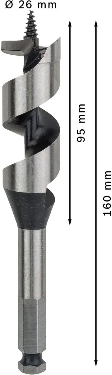 Bosch Professional Slangenboor 26x160mm - Hout - afbeelding 3 van 5
