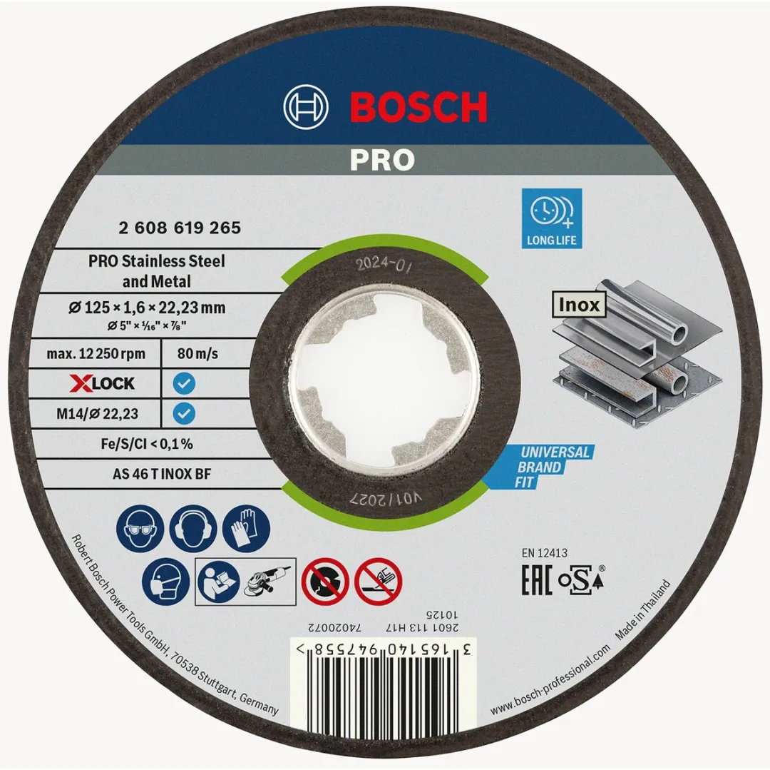 Bosch Professional X-Lock Slijpschijf Expert for Inox 125mm