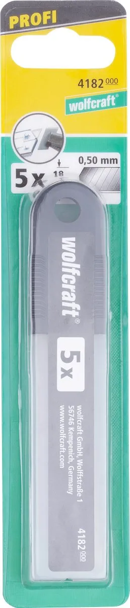 Wolfcraft 5 Afbreekmessen 18mm - 15 Segmenten - 5 Reservemesjes - Zilver
