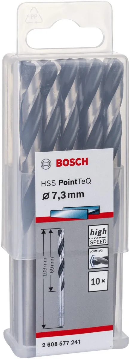 Bosch HSS PointTeQ DIN 338 7,3x69x109mm - 10 Stuks