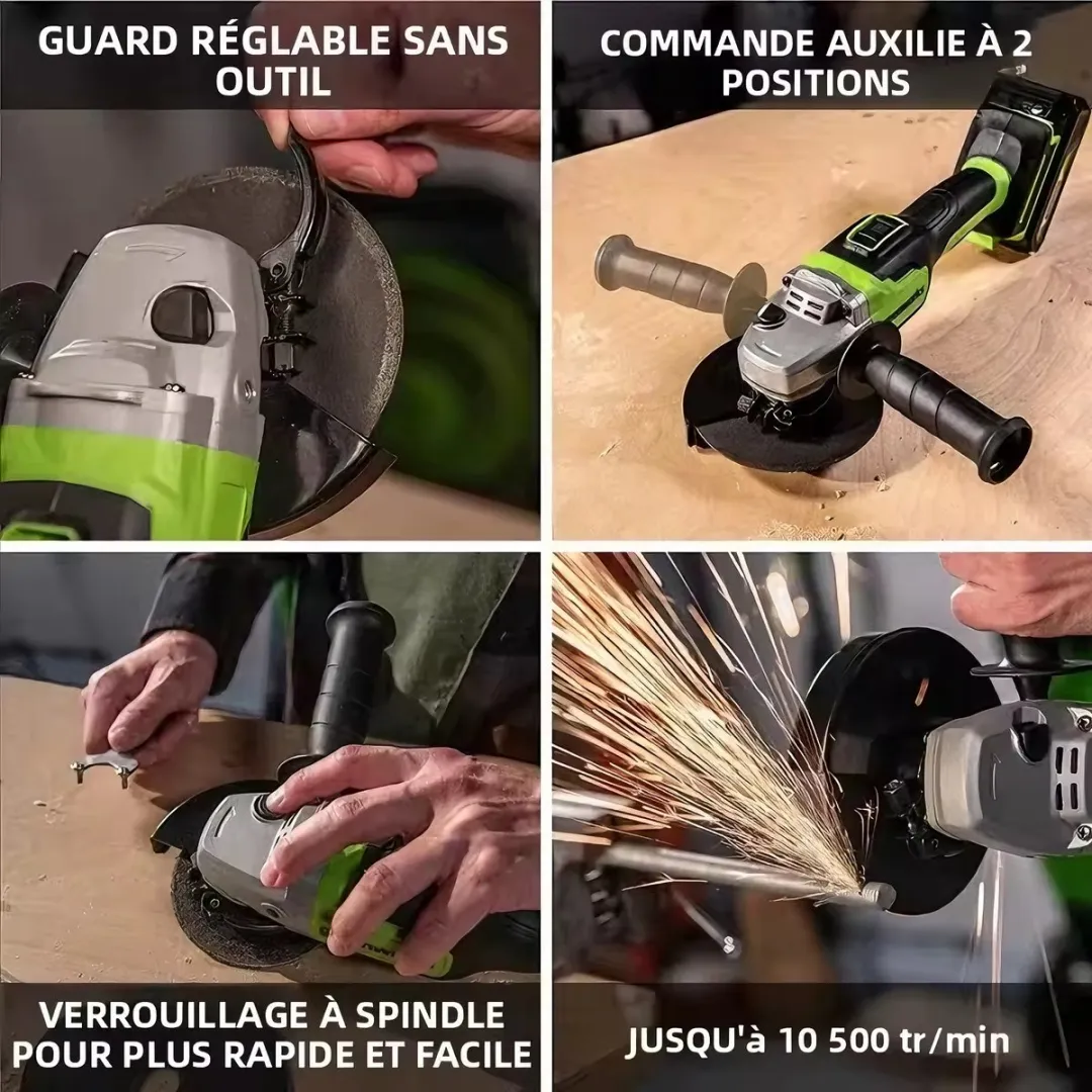 Greenworks AGD403 Haakse Slijper 24V - 10500 tr/min - 100mm