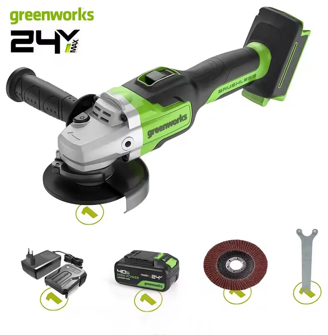 Greenworks AGD403 Haakse Slijper 24V