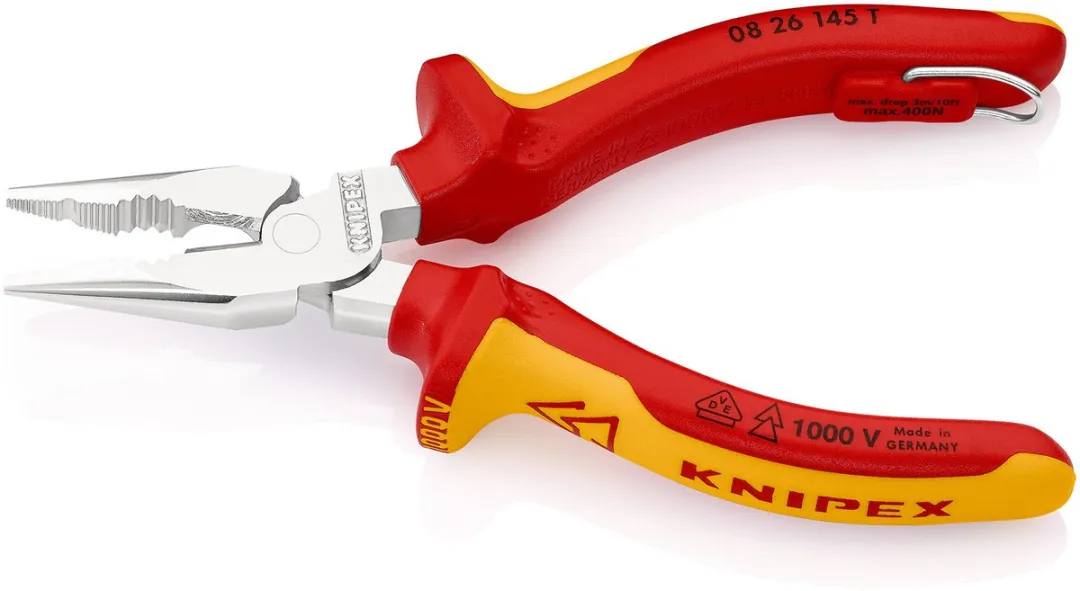 Knipex Combinatietang met naald en bevestigingsoog - Verchroomd