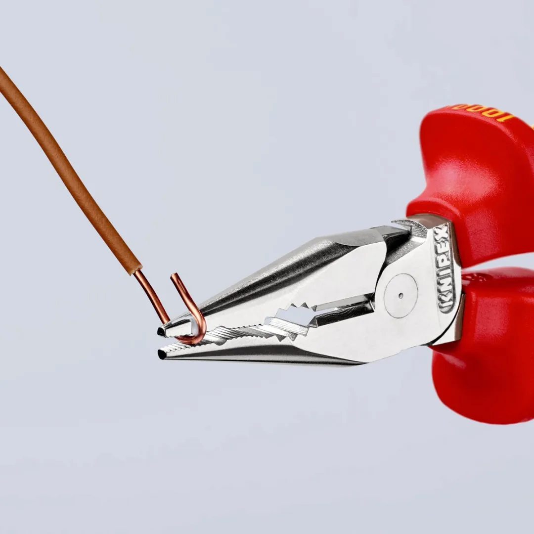 Knipex Combinatietang met naald en bevestigingsoog - Verchroomd