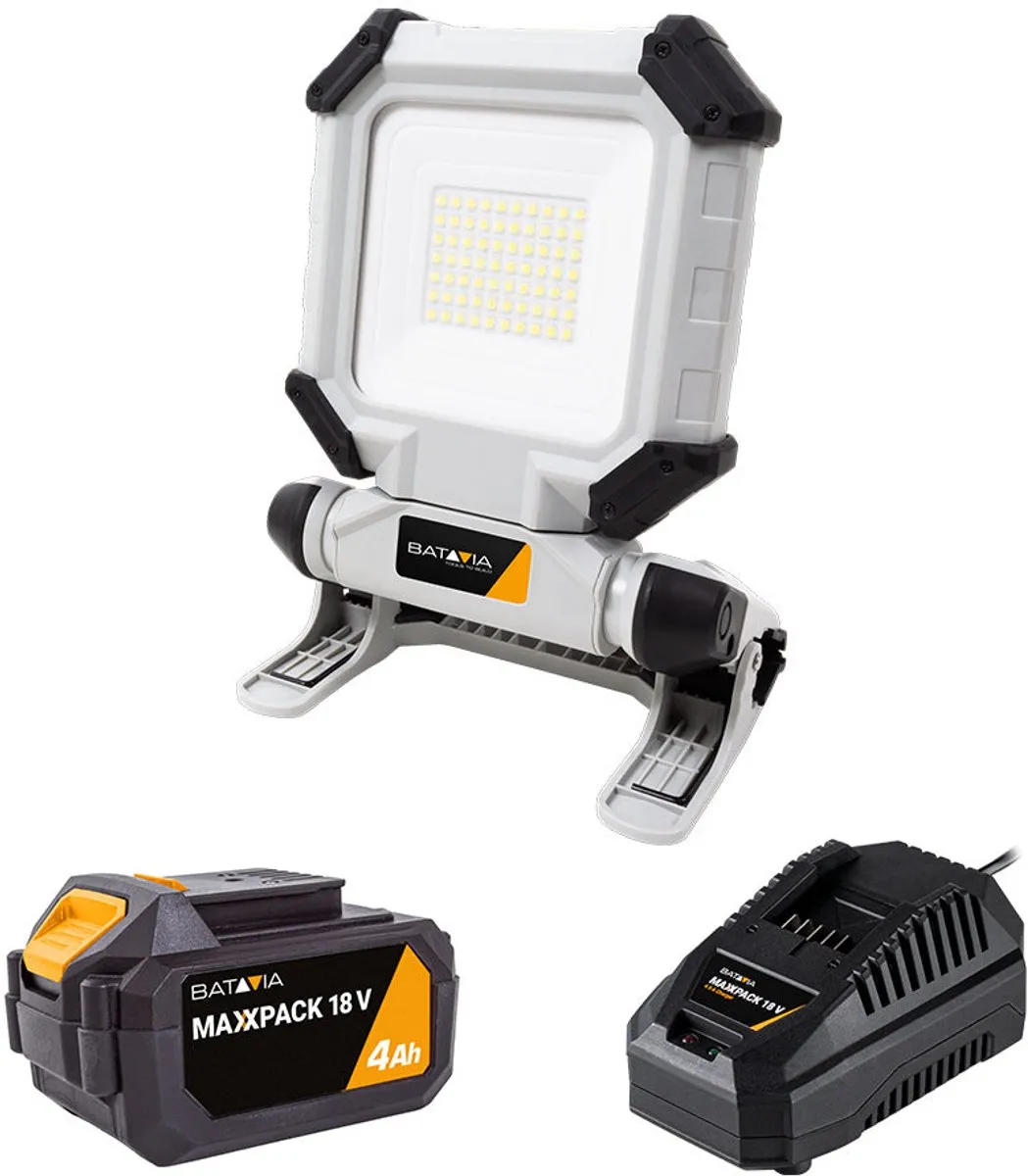 Batavia 18V Accu LED Bouwlamp EC1_7064212 - Incl. 2.0Ah Accu & Lader - afbeelding 6 van 6