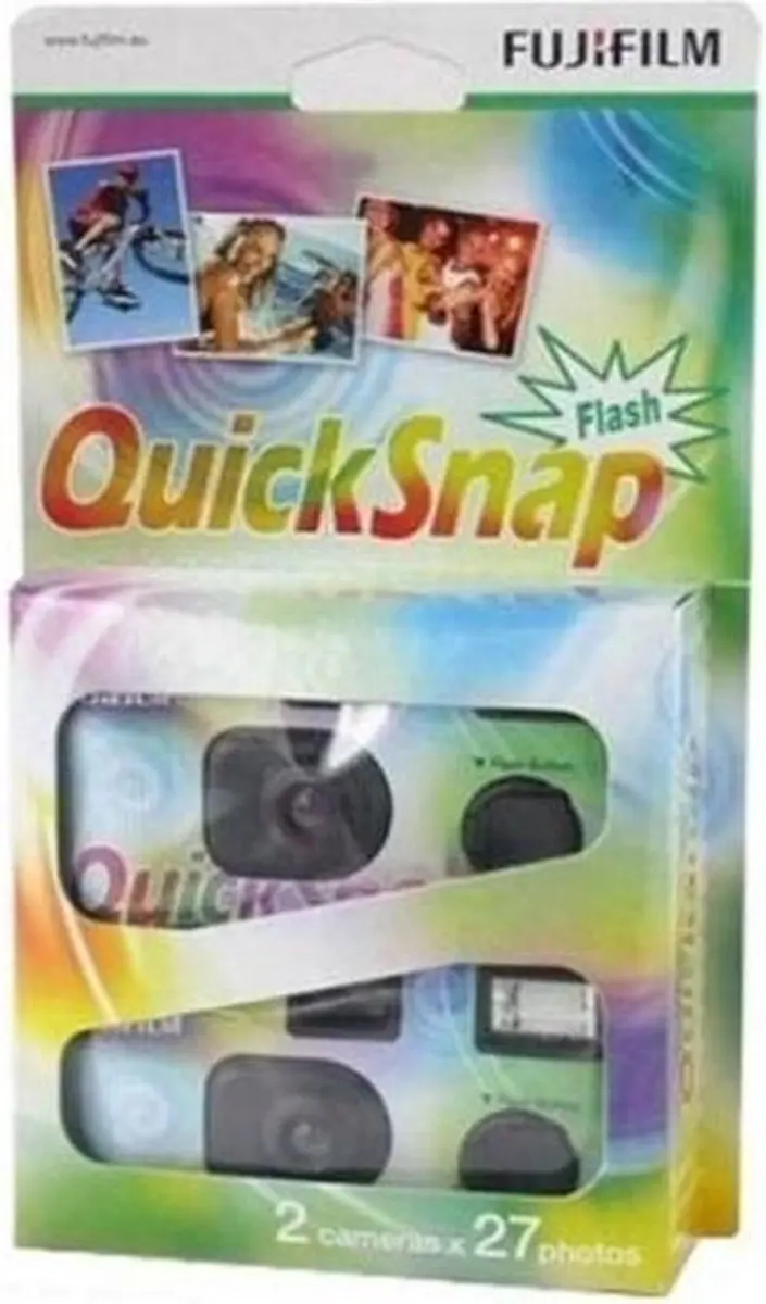 Fujifilm Quicksnap Flash Wegwerpcamera 27 Foto's - 2-Pack Zwart - afbeelding 5 van 6