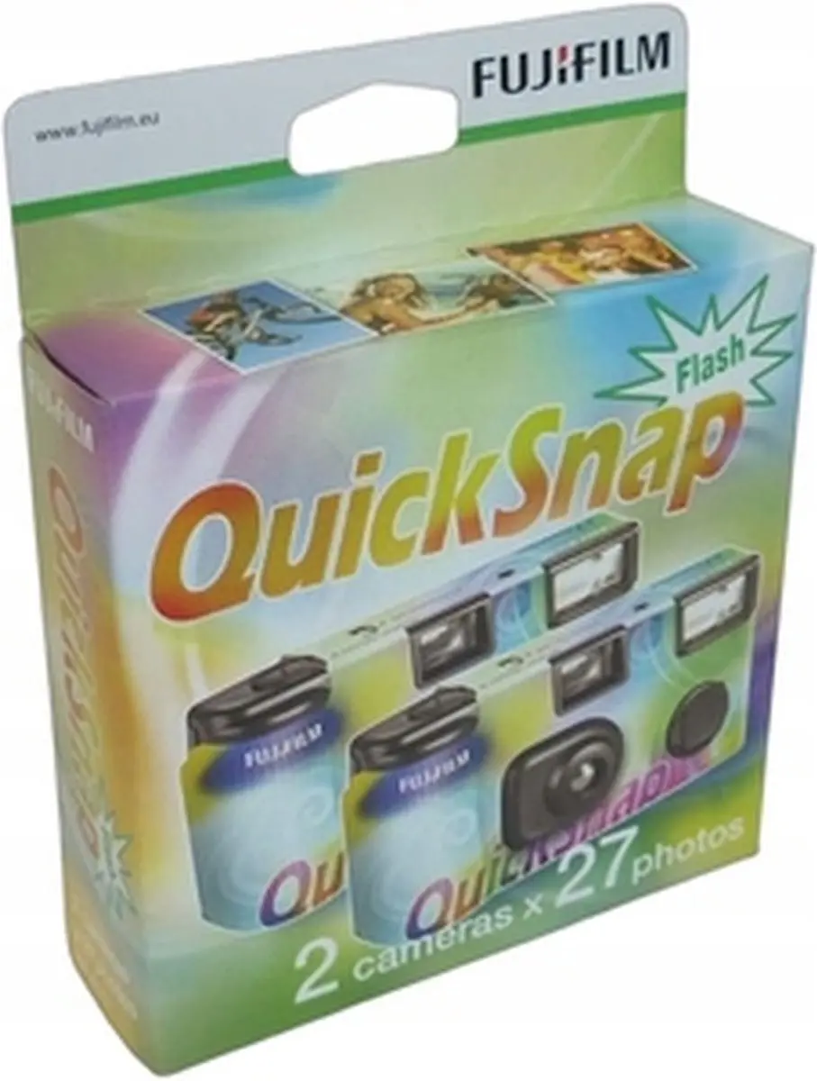 Fujifilm Quicksnap Flash Wegwerpcamera 27 Foto's - 2-Pack Zwart - afbeelding 6 van 6