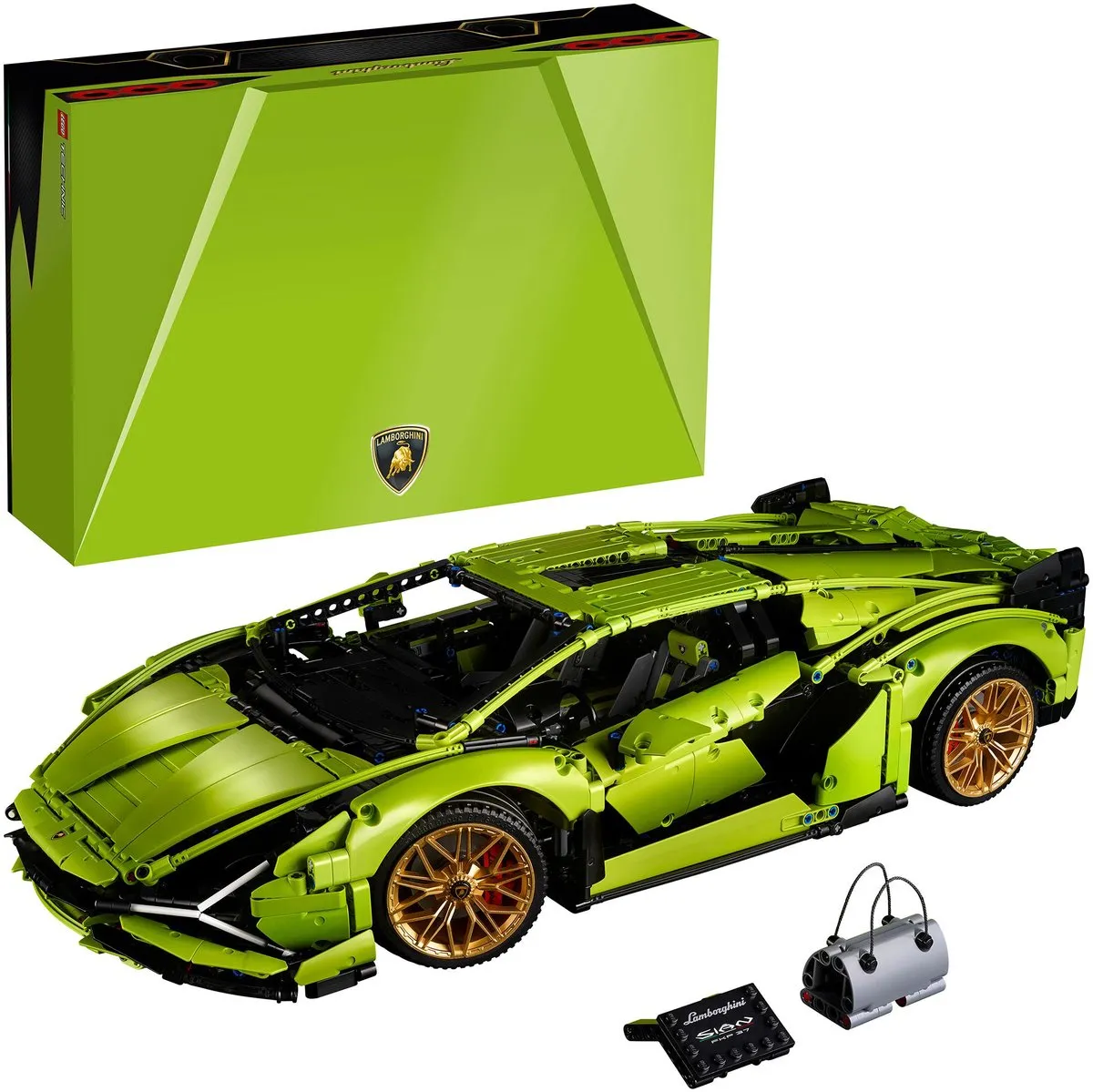 LEGO Technic Lamborghini Sián FKP 37 42115 - 3696 Stukken - Groen - afbeelding 3 van 6