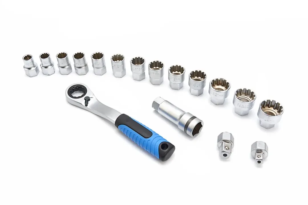 HBM Machines 17-delige Doorsteek Doppenset - 10-24mm - Zwart