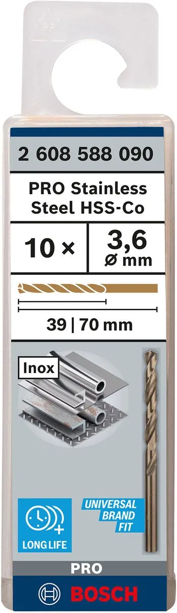 Bosch PRO HSS-Co Boormachine 3,6x39x70mm - Hout - afbeelding 4 van 4