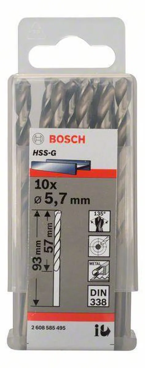 Bosch Professional ST. LINE 5.7mm HSS-G Boor - 10 Stuks
