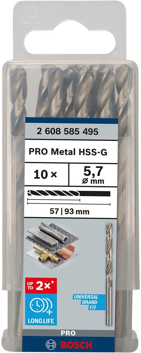 Bosch Professional ST. LINE 5.7mm HSS-G Boor - 10 Stuks