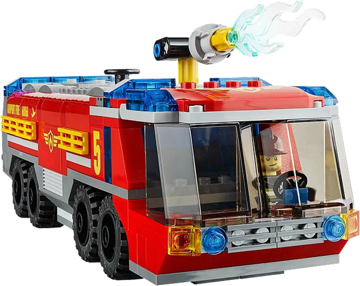 LEGO City Luchthaven Brandweerwagen 60061 - 2 Minifiguren - afbeelding 5 van 6