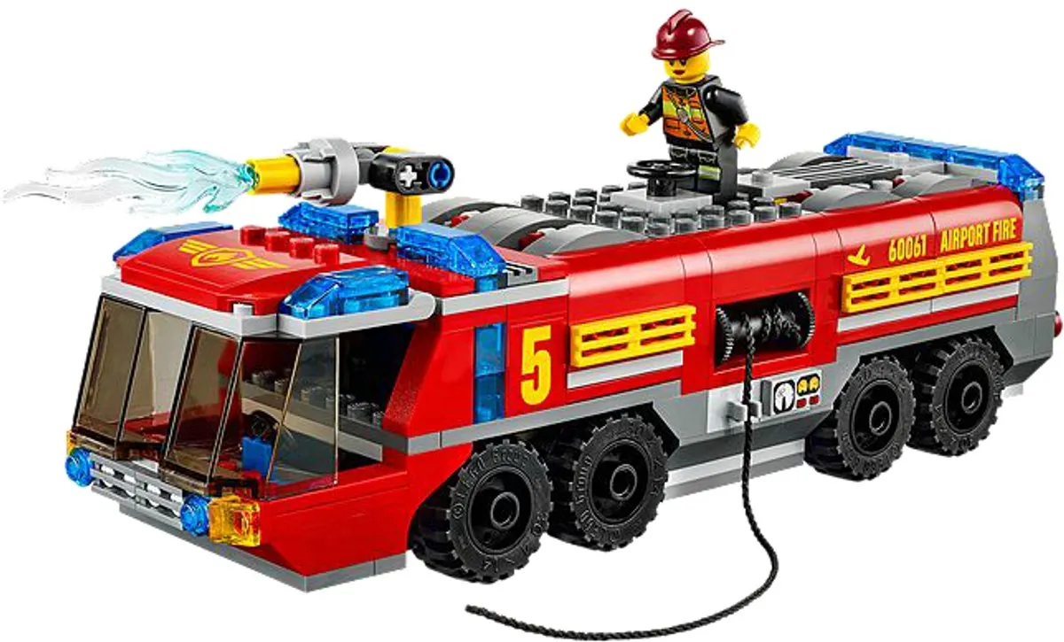 LEGO City Luchthaven Brandweerwagen 60061 - 2 Minifiguren - afbeelding 2 van 6