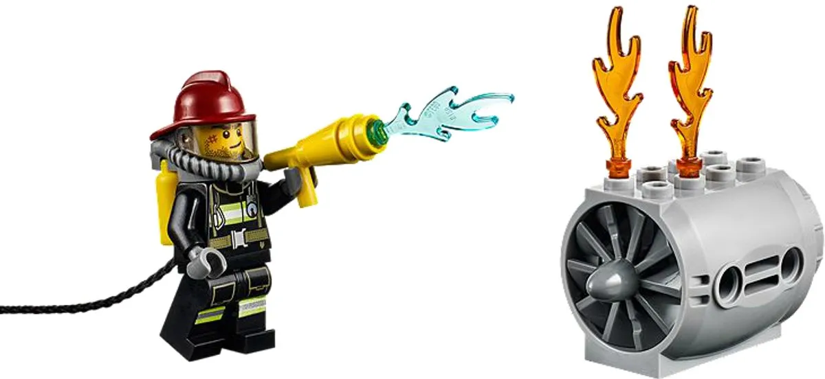 LEGO City Luchthaven Brandweerwagen 60061 - 2 Minifiguren - afbeelding 6 van 6