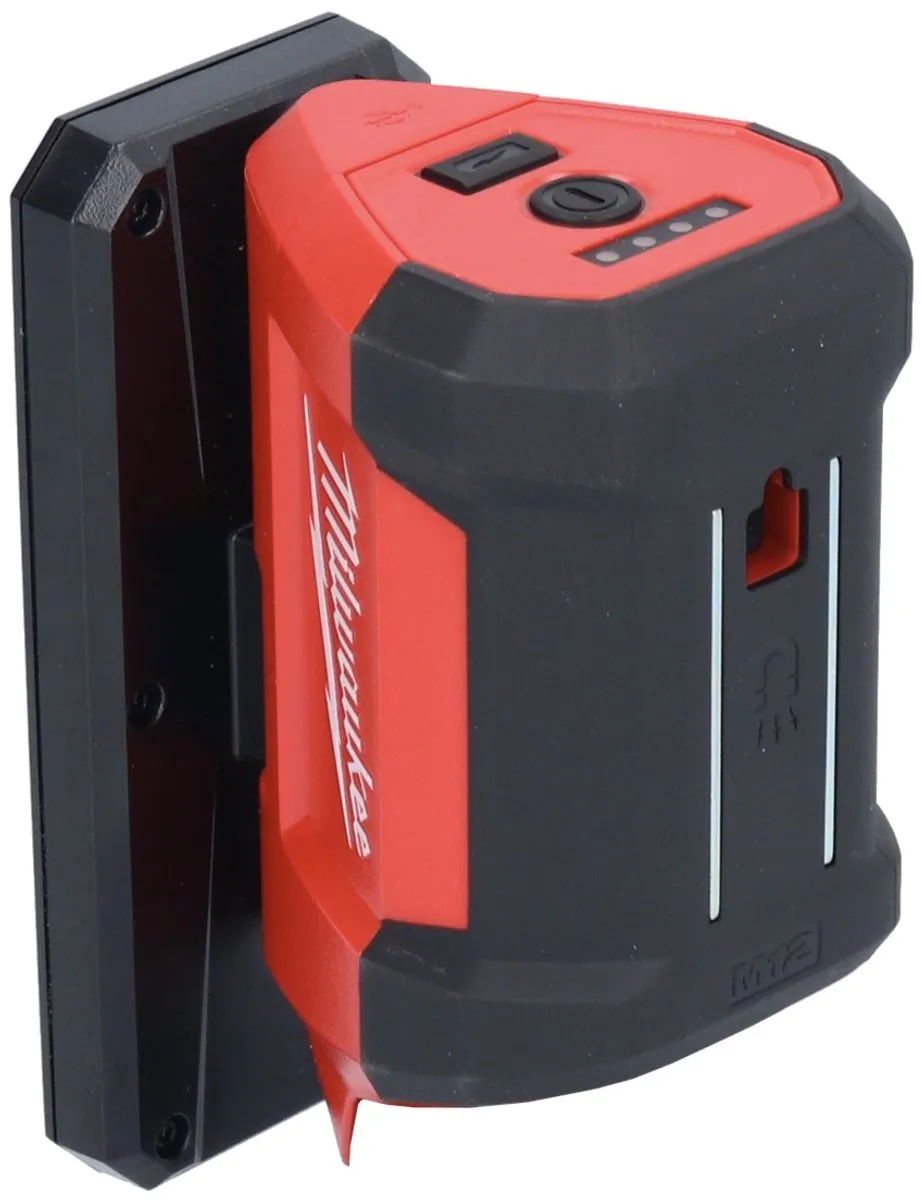 Milwaukee M12 PAL-0 LED Lamp Body 700Lm - Rood/Zwart - afbeelding 4 van 6